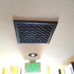 iron ring vent cover in black on ceiling